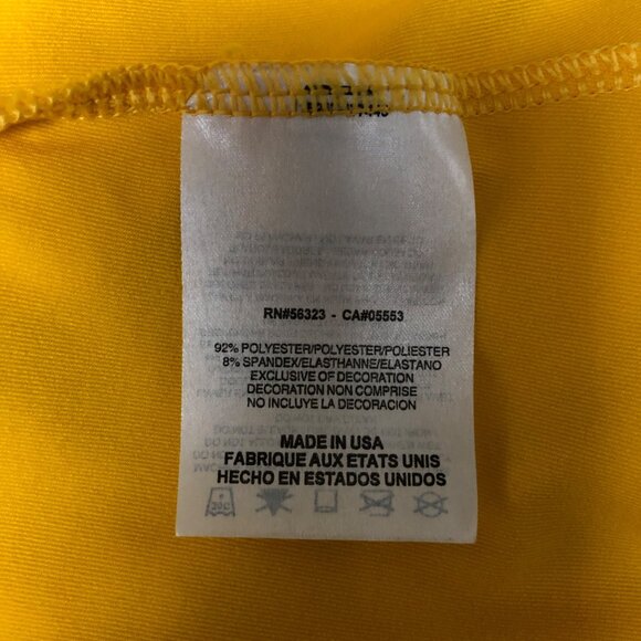 Nike Dri-Fit Athletic Top Womens Size Large Yellow Sleeveless Tank Workout - Picture 6 of 8